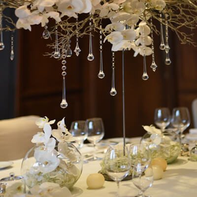 Esküvői dekoráció asztaldísz