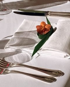 Orchid serviette ring in orange colours