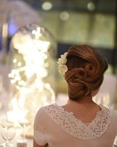 Elegant hair wreath for wedding